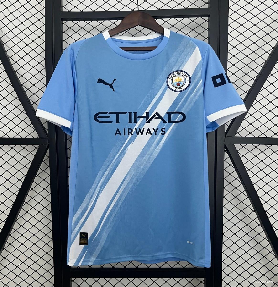 Camiseta de fútbol Manchester City 2025/26 LOCAL MANGA CORTA VERSION FAN
